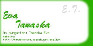 eva tamaska business card