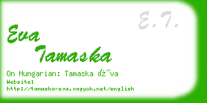 eva tamaska business card